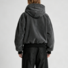 Custom Women's Corduroy Washed Cropped Bomber Jacket Washed Black - view 2 Custom Women's Corduroy Washed Cropped Bomber Jacket Washed Black - view 2