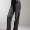 Custom Women's Selvedge Denim Stone Washed Straight Leg Grey Jeans - view 3 Custom Women's Selvedge Denim Stone Washed Straight Leg Grey Jeans - view 3