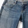 Custom Women's Organic Cotton Stone Washed Flared Blue Jeans - view 4 Custom Women's Organic Cotton Stone Washed Flared Blue Jeans - view 4