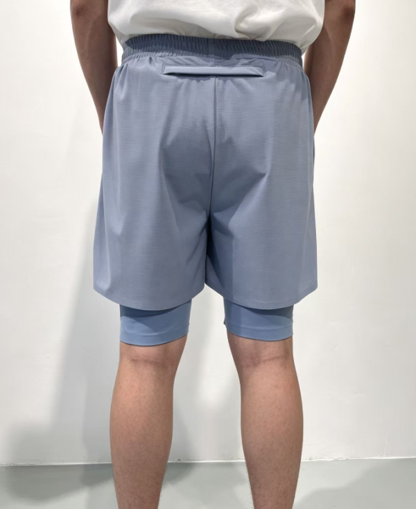 Custom Men's Washed Washed Blue Shorts - view 2 Custom Men's Washed Washed Blue Shorts - view 2