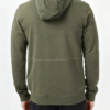 Custom Men's 400 GSM French Terry Longline Zip-Up Hoodie Army Green - view 2