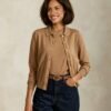Custom Women's Wool Ribbed Two-Piece Cardigan