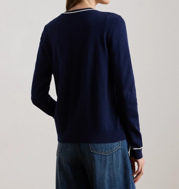 Custom Women's Wool Blend Ribbed Crew-Neck Two-Piece Cardigan - view 2
