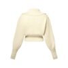 Custom Women's Lambswool Cable-Knit Zip-Up Cropped Cardigan - view 3