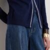 Custom Women's Wool Blend Ribbed Crew-Neck Two-Piece Cardigan - view 3