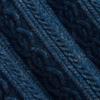 Custom Women's Merino Wool Cable-Knit Button-Up Cropped Washed Blue Cardigan - view 3