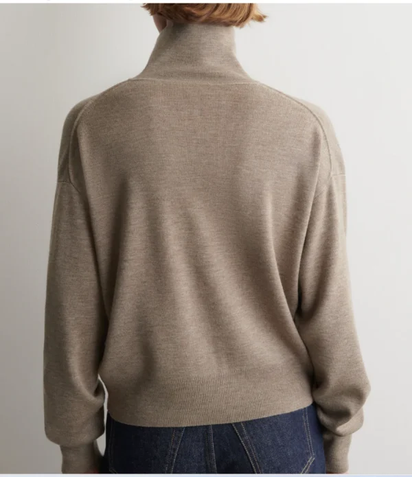 Custom Women's Merino Wool Ribbed Button-Up Oversized Cardigan - view 2