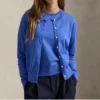 Custom Women's Silk Wool Blend 14-Gauge Crew-Neck Button-Up Cardigan Custom Women's Silk Wool Blend 14-Gauge Crew-Neck Button-Up Cardigan