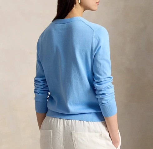 Custom Women's Wool Blend V-Neck Button-Up Fitted Cardigan - view 2
