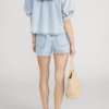Custom Women's Distressed Relaxed Blue Denim Set - view 2