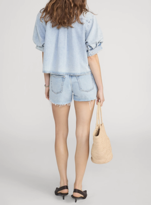 Custom Women's Distressed Relaxed Blue Denim Set - view 2