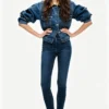 Custom Women's Stone-Washed Relaxed Denim Set Custom Women's Stone-Washed Relaxed Denim Set