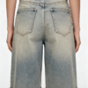 Custom Women's Organic Cotton Distressed Bermuda Baggy Blue Denim Shorts - view 2