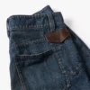 Custom Women's Organic Cotton Stone-Washed Bermuda Baggy Blue Denim Shorts - view 4 Custom Women's Organic Cotton Stone-Washed Bermuda Baggy Blue Denim Shorts - view 4