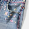 Custom Women's Organic Cotton Stone-Washed Blue Denim Shorts - view 2