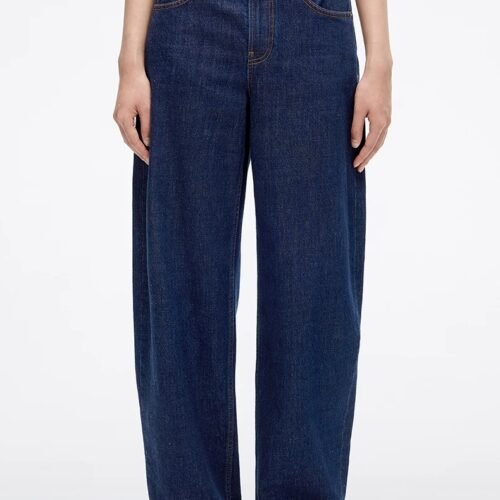 Custom Women's Organic Cotton Baggy Navy Jeans Custom Women's Organic Cotton Baggy Navy Jeans