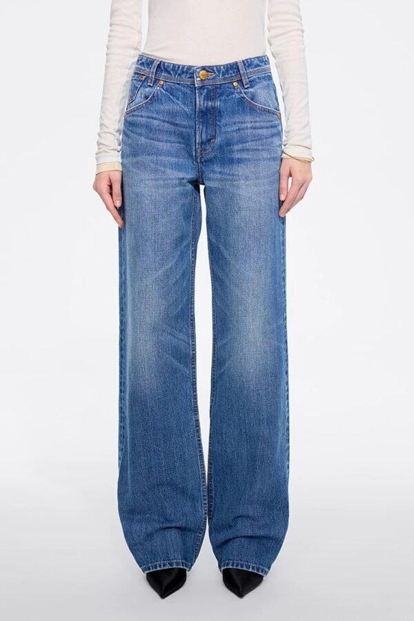 Custom Women's Organic Cotton Stone-Washed Blue Jeans - Style 218925