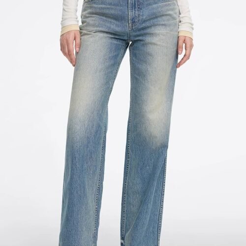 Custom Women's Organic Cotton Distressed Blue Jeans