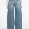Custom Women's Organic Cotton Stone-Washed Baggy Blue Jeans - Style 606ADB - view 2 Custom Women's Organic Cotton Stone-Washed Baggy Blue Jeans - Style 606ADB - view 2