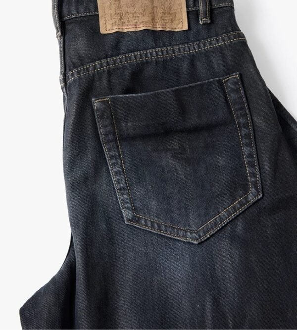 Custom Women's Organic Cotton Stone-Washed Baggy Navy Jeans - view 2