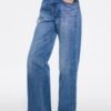 Custom Women's Organic Cotton Stone-Washed Blue Jeans - Style 218925 - view 2