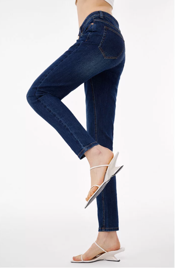 Custom Women's Organic Cotton Navy Jeans - view 2