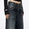 Custom Women's Organic Cotton Stone-Washed Baggy Navy Jeans - view 3