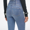 Custom Women's Organic Cotton Skinny Blue Jeans - Style D1710D - view 3