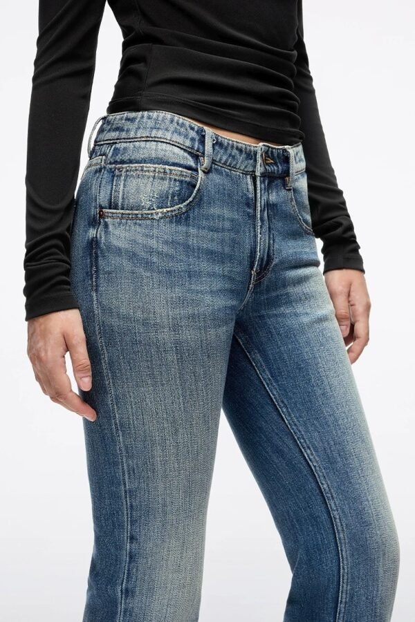 Custom Women's Organic Cotton Stone-Washed Blue Jeans - Style BC41FA - view 3