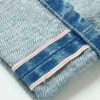 Custom Women's Selvedge Denim Stone-Washed Blue Jeans - view 3