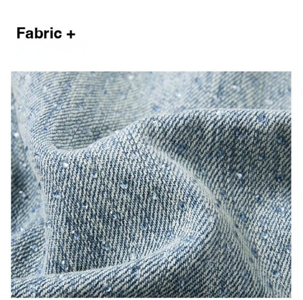 Custom Women's Organic Cotton Stone-Washed Baggy Blue Jeans - Style 606ADB - view 3 Custom Women's Organic Cotton Stone-Washed Baggy Blue Jeans - Style 606ADB - view 3