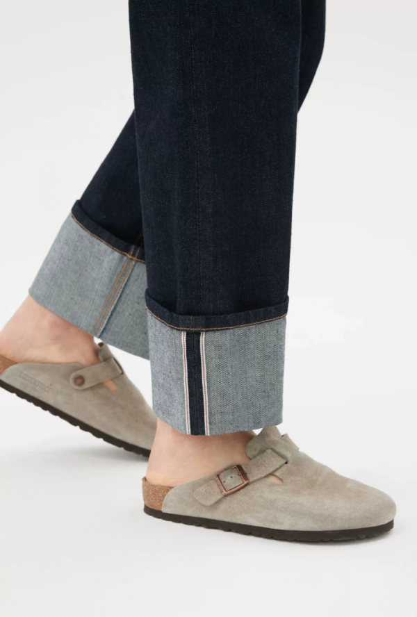Custom Women's Organic Cotton Embroidered Baggy Navy Jeans - view 5