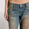 Custom Women's Denim Distressed Yellow Jeans - view 3