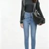 Custom Women's Organic Cotton Skinny Blue Jeans - Style D1710D