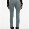 Custom Women's Organic Cotton Distressed Skinny Blue Jeans - view 2