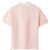 Custom Women's Organic Pique Cotton Contrast Color Half Zip Pink Polo Shirt - view 3