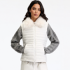 Custom Women's Down Filled Quilted Oversized Off-White Puffer Jacket