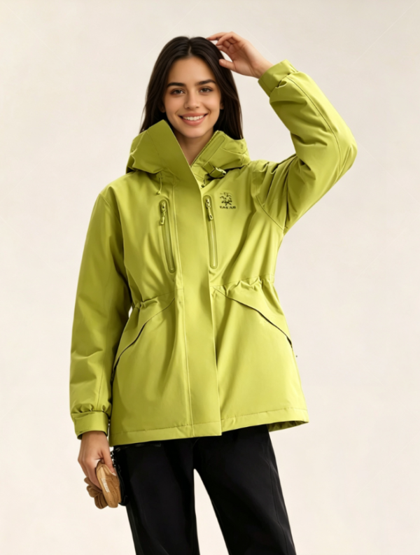 Custom Women's Down Filled Green Puffer Jacket