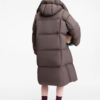 Custom Women's Down Filled Quilted Oversized Brown Puffer Jacket - view 2