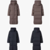 Custom Women's Down Filled Quilted Oversized Brown Puffer Jacket - view 3