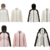 Custom Women's Down Filled Contrast Color Cropped Puffer Jacket - view 4 Custom Women's Down Filled Contrast Color Cropped Puffer Jacket - view 4
