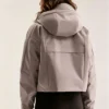 Custom Women's Down Filled Cropped Pink Puffer Jacket - view 2 Custom Women's Down Filled Cropped Pink Puffer Jacket - view 2