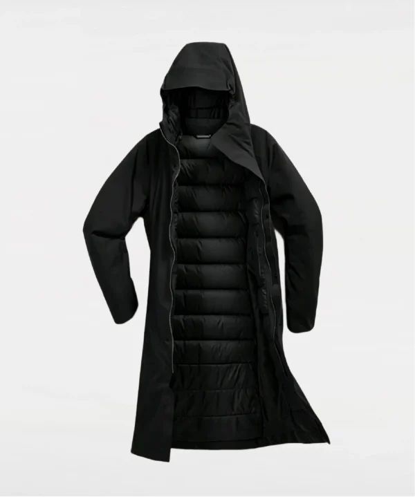 Custom Women's Down Filled Black Puffer Jacket - view 4