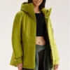 Custom Women's Down Filled Green Puffer Jacket - view 3