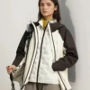 Custom Women's Down Filled Contrast Color Cropped Puffer Jacket - view 2 Custom Women's Down Filled Contrast Color Cropped Puffer Jacket - view 2