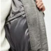 Custom Women's Down Filled Quilted Cropped Heather Grey Puffer Jacket - view 4