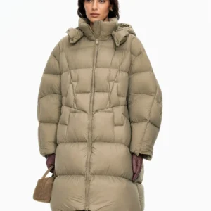 Custom Women's Khaki Puffer Jacket