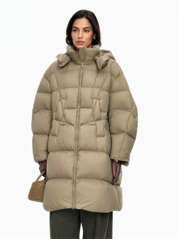 Custom Women's Khaki Puffer Jacket