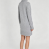 Custom Women's Merino Wool Ribbed Turtleneck Oversized Grey Sweater Dress - view 2