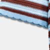 Custom Women's Wool Jacquard Knit Short-Sleeve Polo-Collar Brown Sweater - view 4